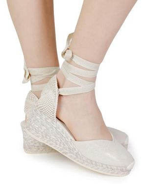 Espadrilles Katoenen Espadrille Sandalen - Wit