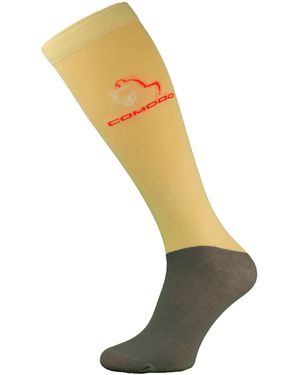 Comodo 1 Pack Ladies Microfibre Knee High Horse Riding Equestrian Socks - Yellow