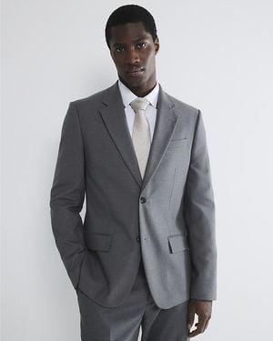 River Island Suit Jacket Stretch Slim Fit - Grey