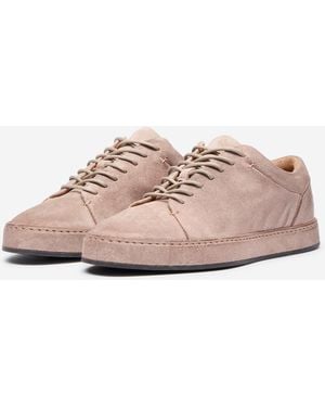 Oliver Sweeney Calf Suede Cupsole Trainers - Pink