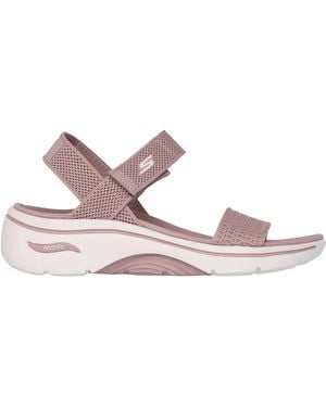 Skechers Ladies Go Walk 2.0 Arch Fit Sandals (Mauve) - Pink