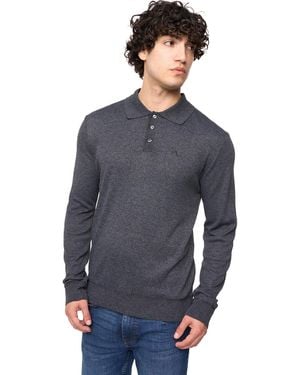 Bewley & Ritch Ashland Polo Knitted Jumper - Blue