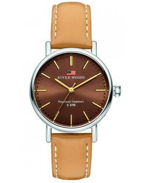 River Woods Oswego Watch Rw340014 Leather - Black