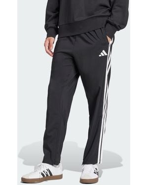 adidas Essentials 3-Stripes Stanford Trousers Open Hem - Black