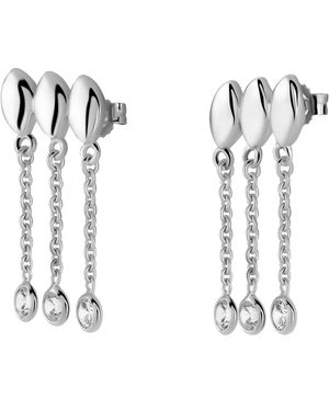 Orphelia 925 Sterling Drop Earrings - White