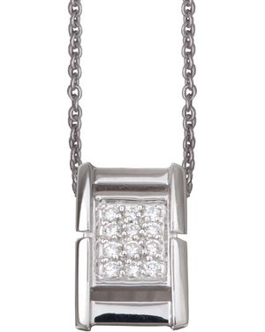 Orphelia 925 Sterling Chain With Pendant - White