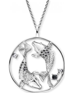 Engelsrufer Ern-Fishshade-65-Zi Ladies Yin Yang Fish Necklace Sterling - Metallic