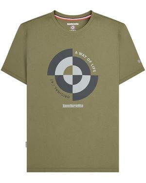 Lambretta Target Quadrant Big & Tall T-Shirt Cotton - Green