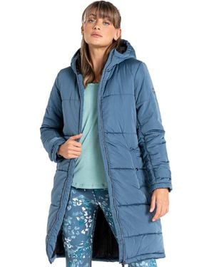 Dare 2b Reputable Long Length Ii Padded Coat - Blue