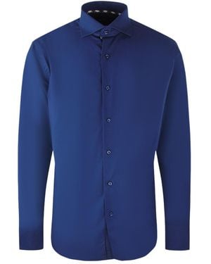 Aquascutum Brand Logo Long Sleeve Shirt Cotton - Blue