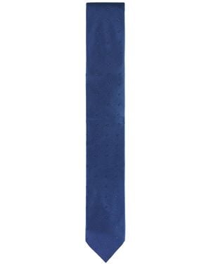 Calvin Klein Dotted Silk Tie - Blue