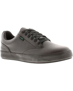 Kickers Shoes Tovni Tumble Leather Lace Up - Black