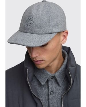 BoohooMAN Melton Boucle Branded Cap - Black