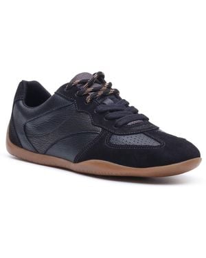 Hush Puppies Jovie Leather Trainers - Blue