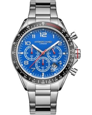 Anthony James Hand Assembled Tachymeter Chrono Steel Stainless Steel - Grey