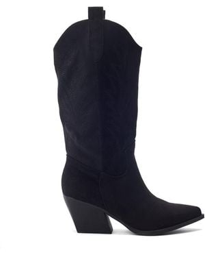 b.soleful Gwyndolyn Boots Faux Leather - Blue