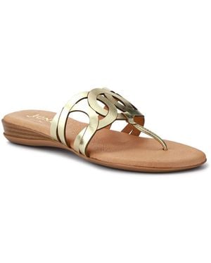 Jones Bootmaker Guava Leather Toe Post Sandals - Brown
