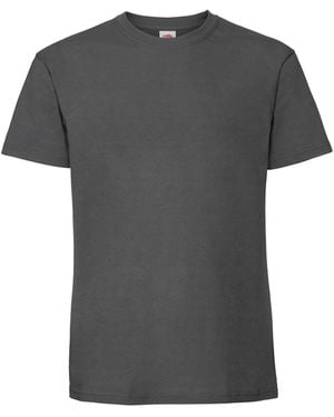 Fruit Of The Loom Iconic Premium Ringspun Cotton T-Shirt (Light Graphite) - Grey