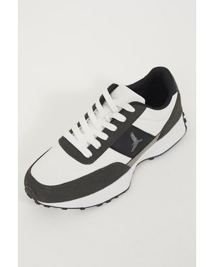 Brave Soul Faux Leather Trainers - Grey