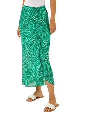D.u.s.k Marked Ruffle Midi Skirt - Green