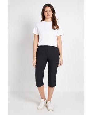 Wallis Cropped Capri Trouser - Blue