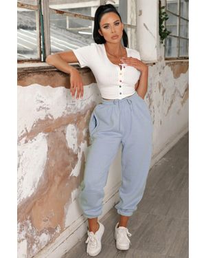 Femme Luxe Cuffed Joggers Lizzie - Grey