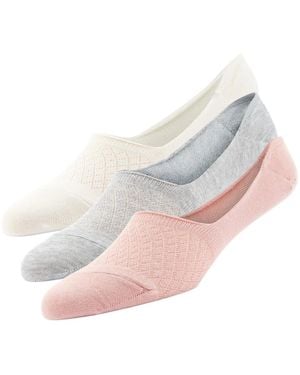 Superga No Show Sokken (Set Van 3) /Grijs/Wit) - Roze