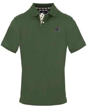 Aquascutum Collared Neck Short Sleeve Polo Shirt - Green