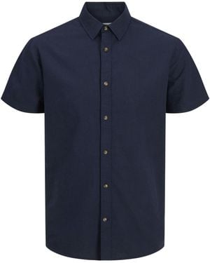 Jack & Jones Shirts Short Sleeve Button Down - Blue