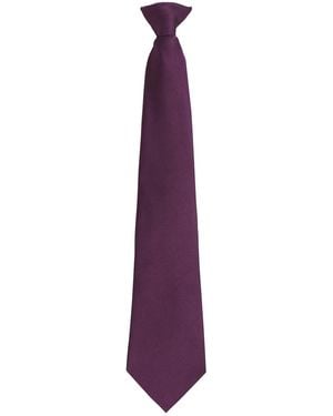 PREMIER Adult Colours Fashion Plain Clip-On Tie - Purple