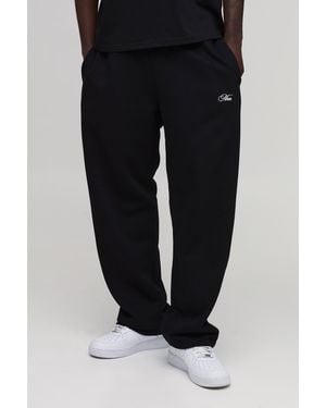 BoohooMAN Essential Baggy Script Jogger - Black