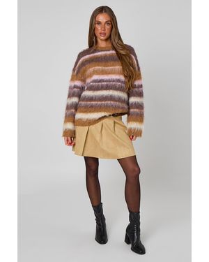 Urban Bliss Tinsel Bow Cardigan - Natural