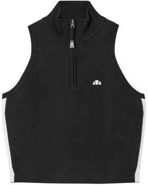 Ellesse Ladies Surista Quarter Zip Top - Black