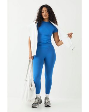 DSGN Studio Sport Contour Seamless Scrunch Bum Legging - Blue