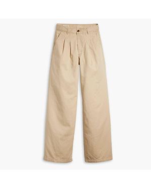 Levi's Levi's Pleated Wideleg Trouser Safari - Natural