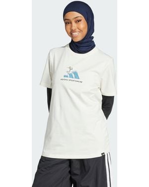 adidas Codes Doodle Surf Graphic Tee - White