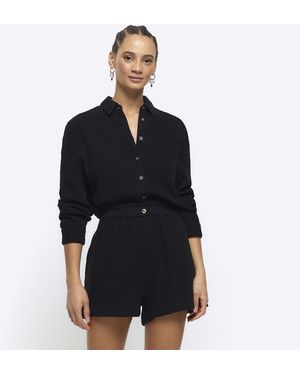 River Island Elasticated Shorts - Black