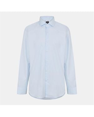BOSS Joe Spread Collar Long Sleeve Shirt - Blue