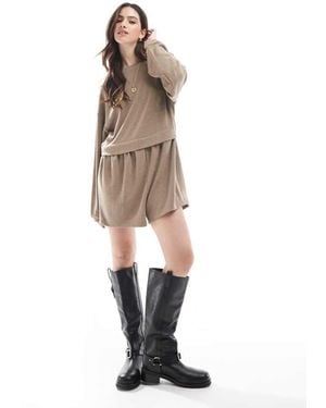 Miss Selfridge Soft Touch Smock Playsuit - Natural