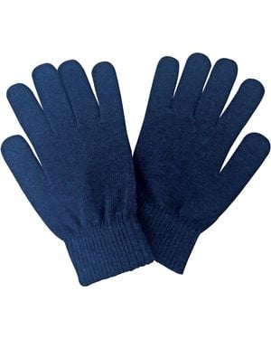 Sock Snob Adult Thin Knitted Winter Warm Magic Thermal Wool Gloves - Blue