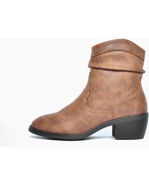Divaz Adele Fur-Lined Vegan Boots - Brown