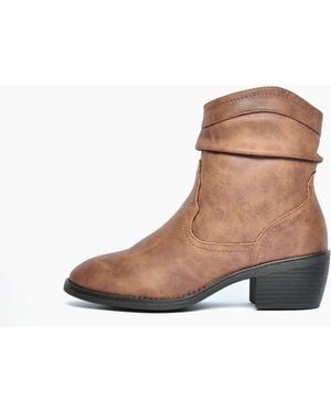 Divaz Adele Fur-Lined Vegan Boots - Brown