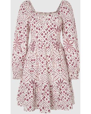 Pepe Jeans Doxa Print Dress Multi - Pink