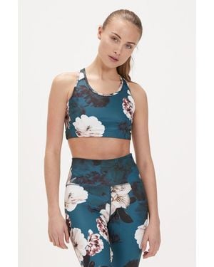 Sosandar France Racerback Sports Bra - Blue