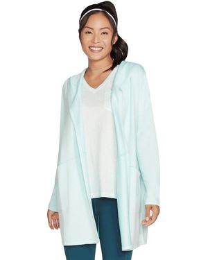 Skechers Restful Slouchy Hoodigan Cardigan - Blue