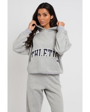 Urban Bliss Athleisure Print Hoodie - Grey