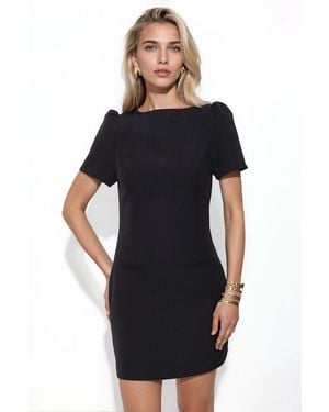 Hiccup Mini Woven Dress With Welt Pocket Detail - Black