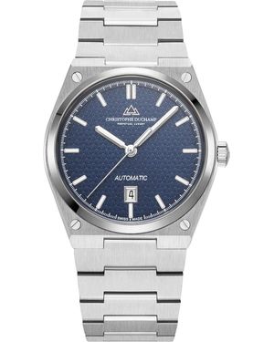 Christophe Duchamp Textured Dial With Case And Strap - Metallic
