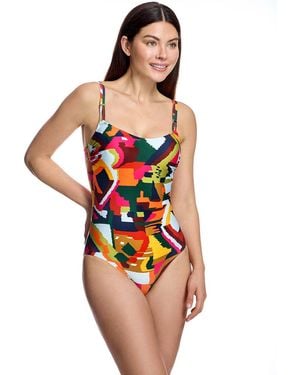 Ory Swimsuit Straight Neckline Bathing Suit W260181 - Multicolour