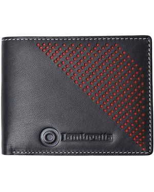 Lambretta Punched Leather Wallet - Black
